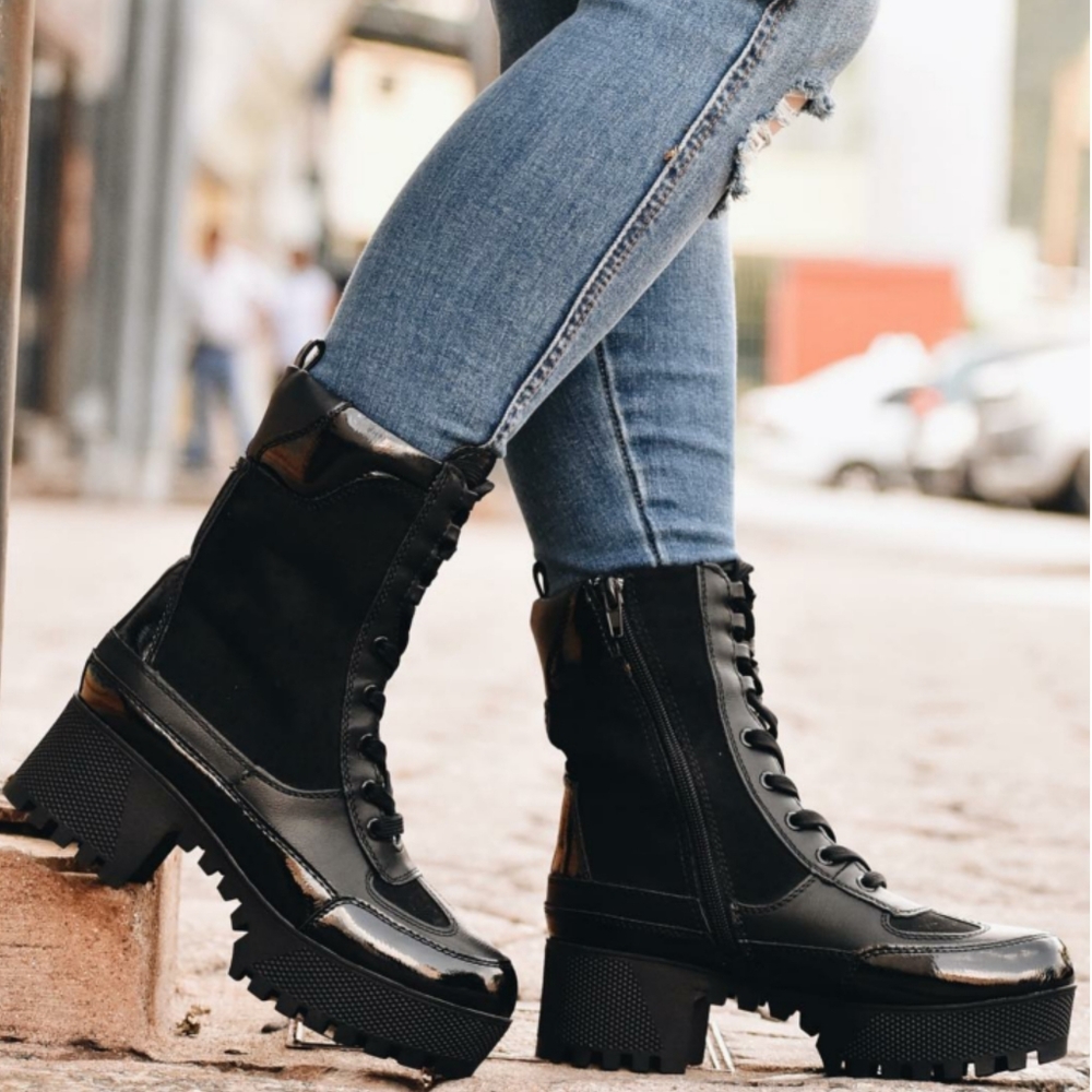 ๐๐๐จ๐ฉ ๐๐๐ฏ 6.5๐คPanel Lace-Up Lug Combat Boot - Picture 11 of 12